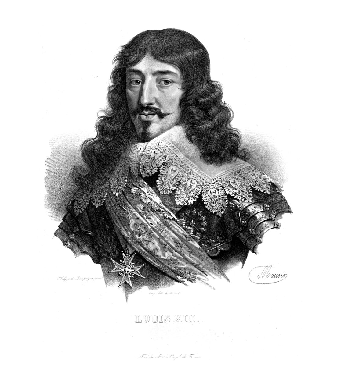 Król Francji Ludwik XIII, c1820s autorstwa Maurin