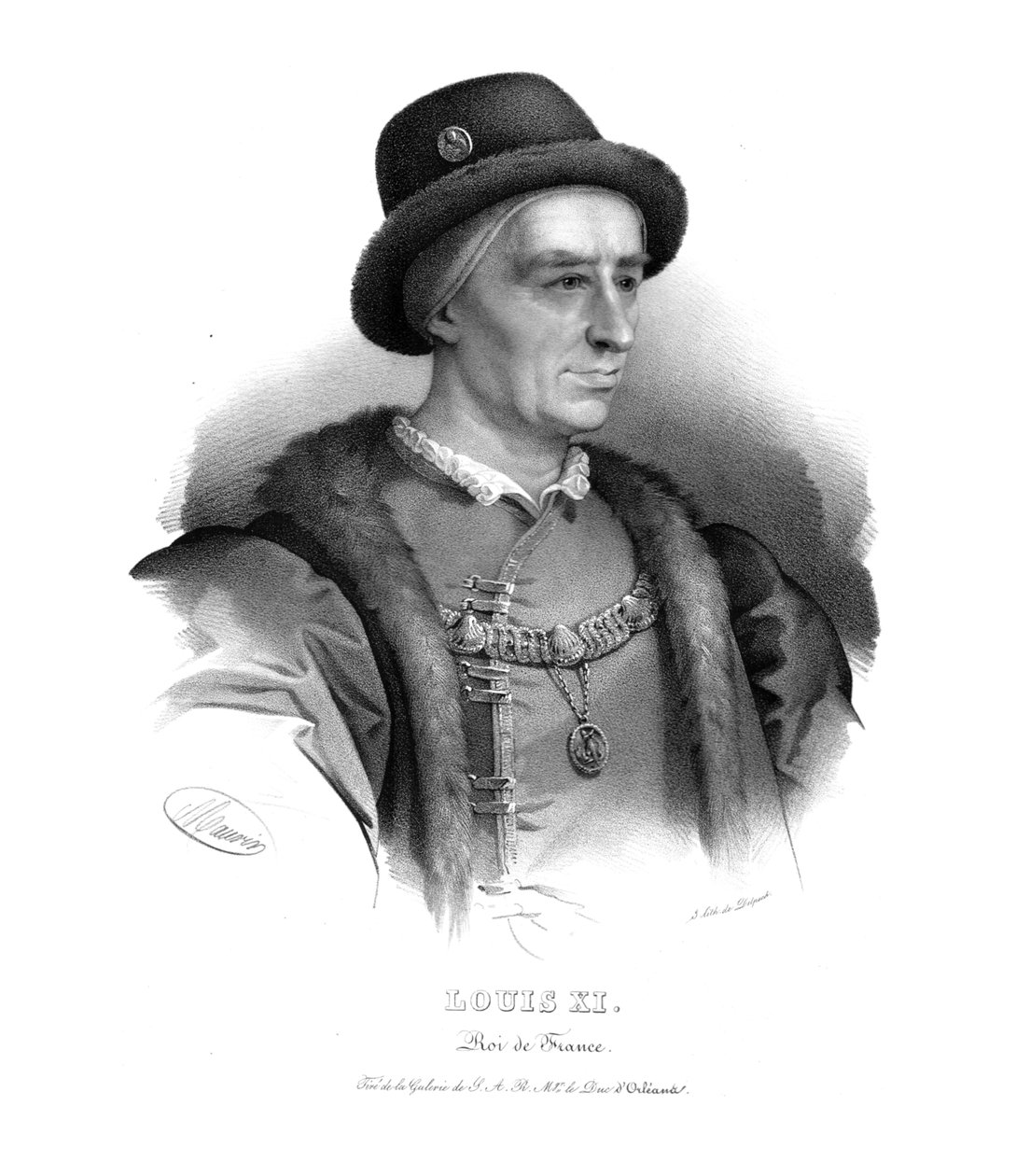 Król Francji Ludwik XI, c1820s autorstwa Maurin