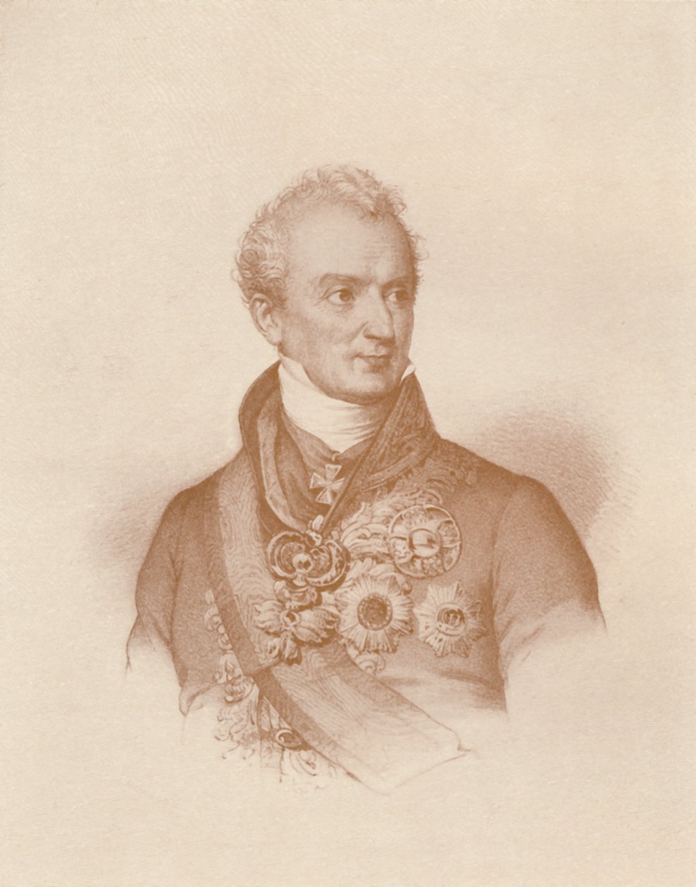 Książę Clemens Wenzel Nepomuk Lothar von Metternich-Winneburg, c1830, 1896 autorstwa Maurin