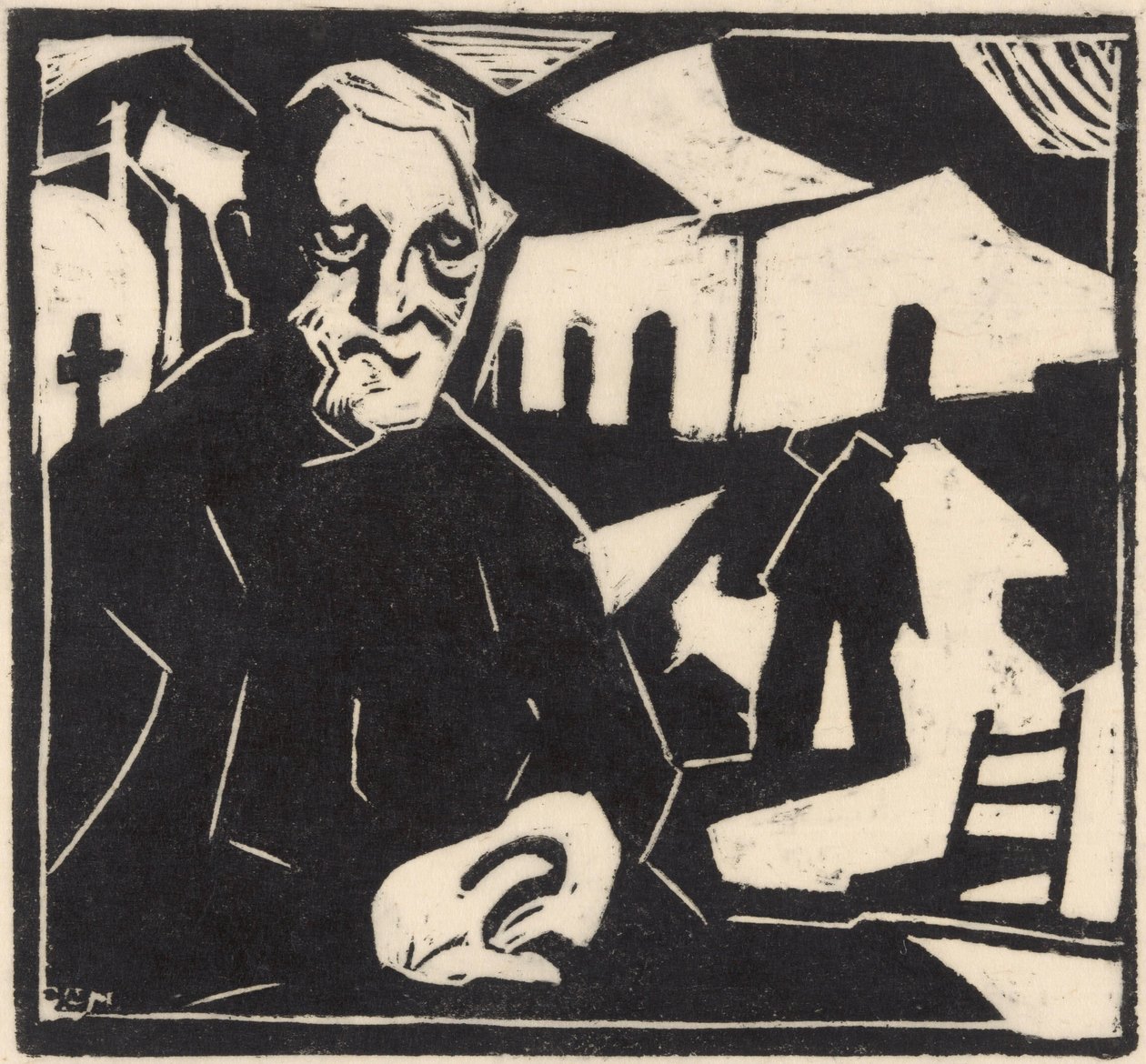 siedzący mężczyzna autorstwa Maurits de Groot (signed by artist)