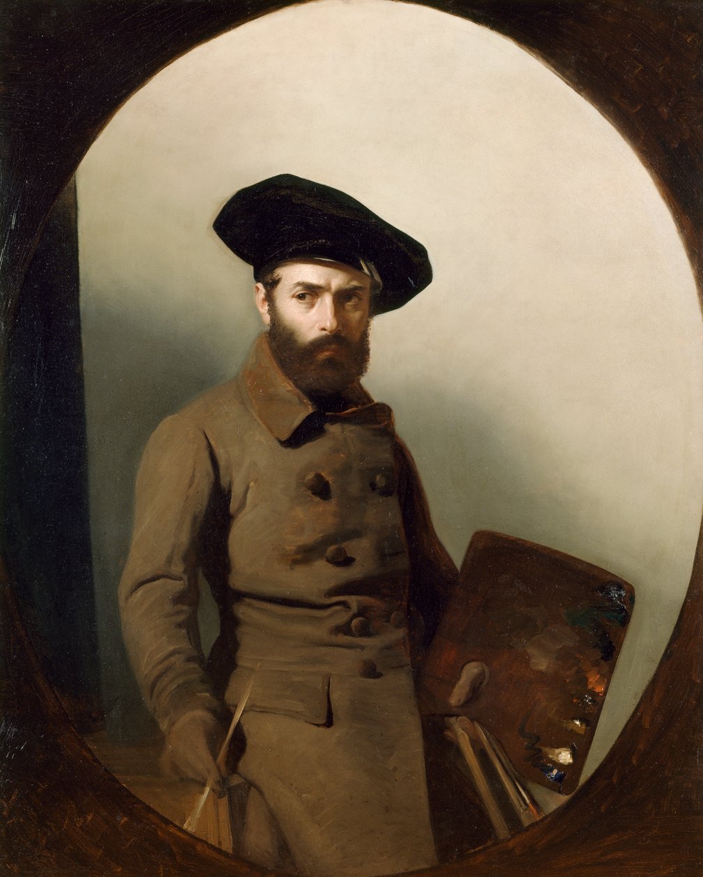 Portret malarza Carlo Bellosio – Mauro Conconi (1815-1860), olej na płótnie autorstwa Mauro Conconi