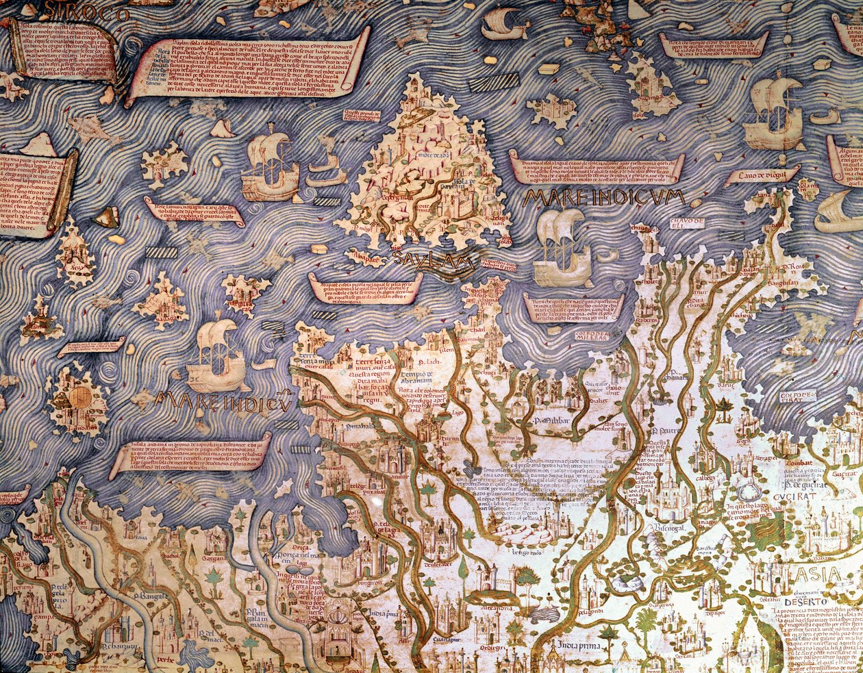 Widok na Archipelag Borneo 1459 Biblioteca Marciana, Wenecja autorstwa Mauro Fra
