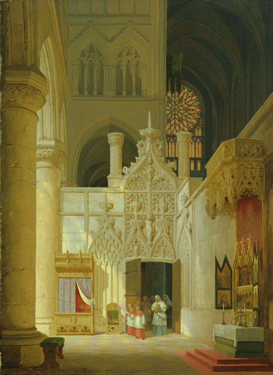 Kościół gotycki, 1831 autorstwa Max Emanuel Ainmiller
