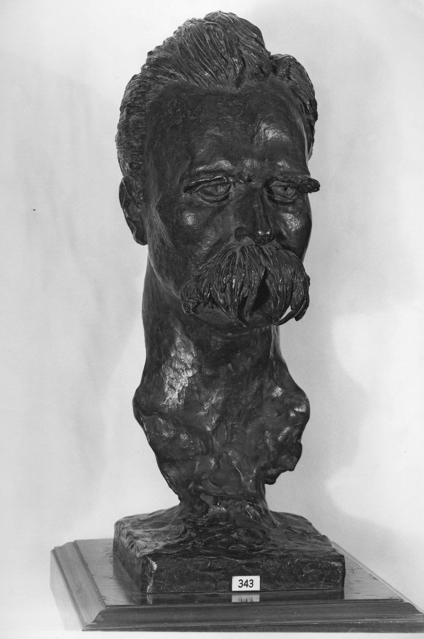 Popiersie Friedricha Nietzschego (1844-1900) niemieckiego filozofa, 1902 (brąz) autorstwa Max Klinger