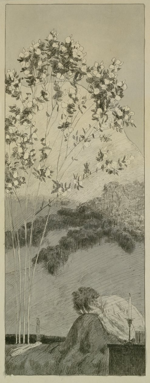 Pragnienia, z serii dziesięciu tabliczek z „Parafrazy o odkryciu rękawiczki”, 1878, wydanej w 1881 r. (indyjski tusz na papierze) autorstwa Max Klinger