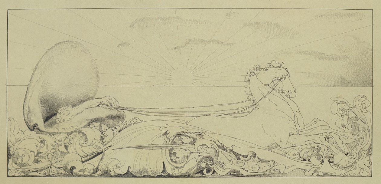 Triumph, z serii dziesięciu tabliczek z Parafrazy o odkryciu rękawicy, 1878 opublikowanej w 1881 (indyjski tusz na papierze) autorstwa Max Klinger