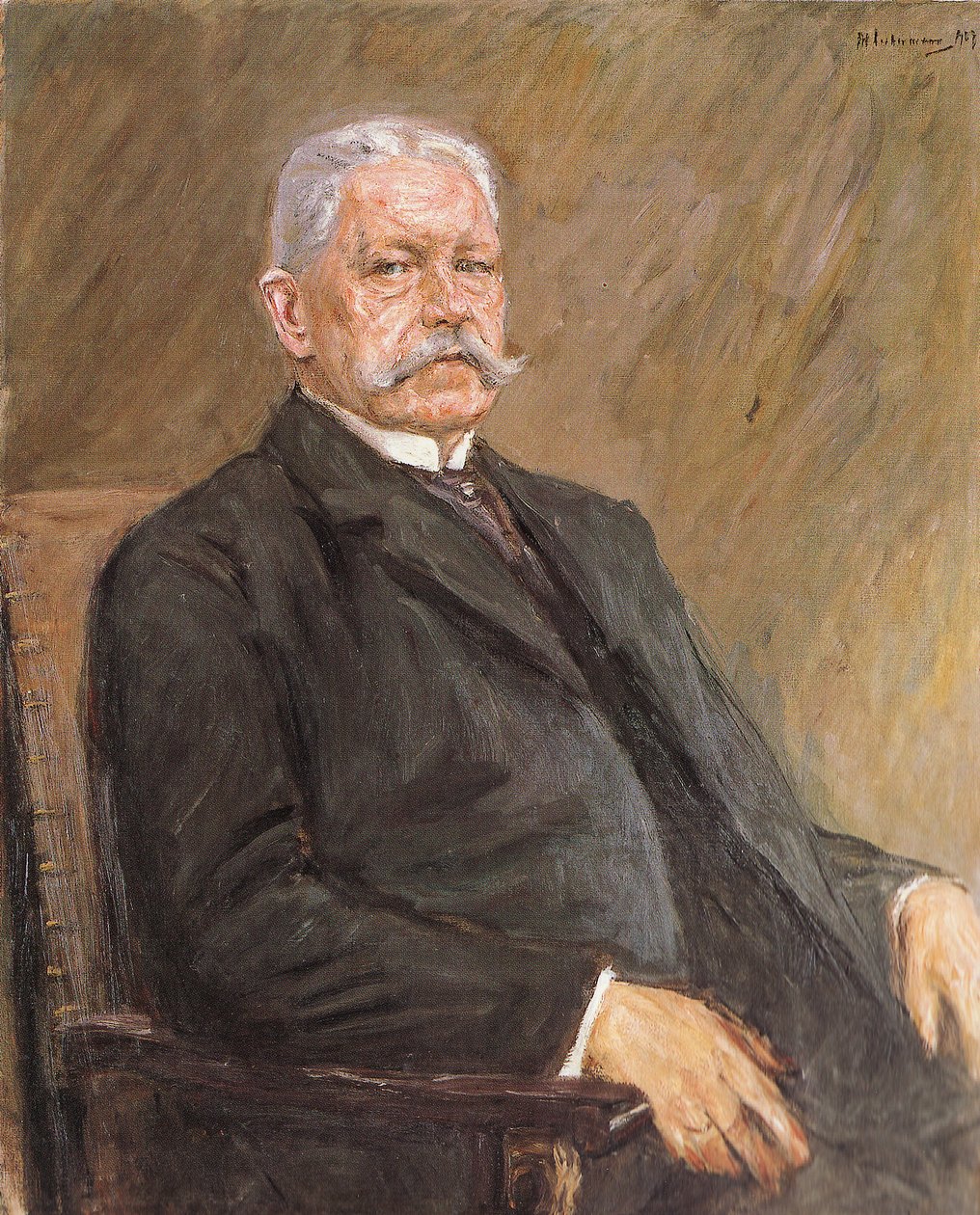 Portret prezydenta Rzeszy Paula von Hindenburga autorstwa Max Liebermann