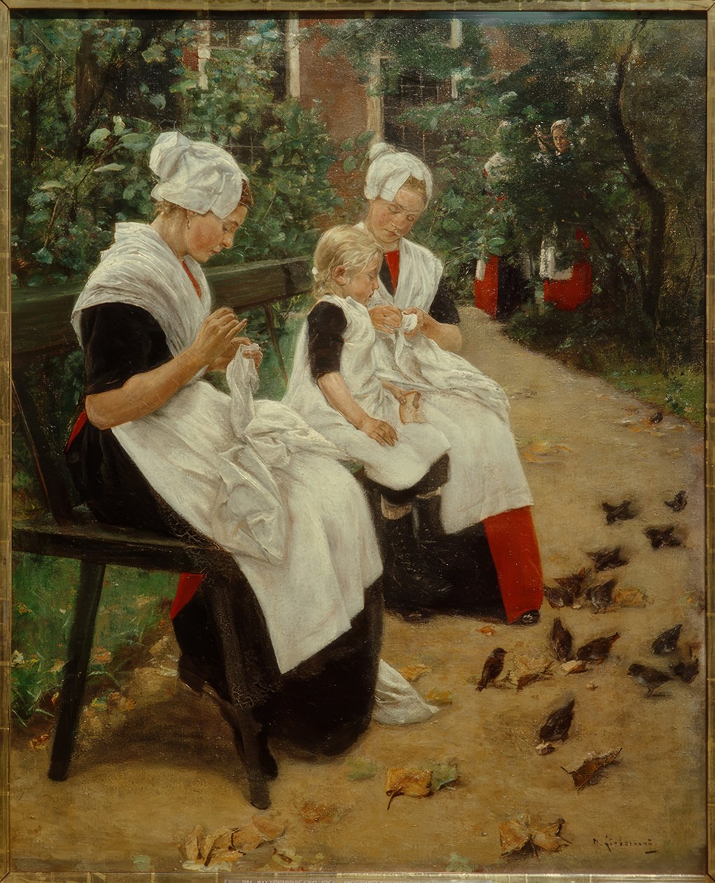 Amsterdam sierota dziewczyna w ogrodzie autorstwa Max Liebermann