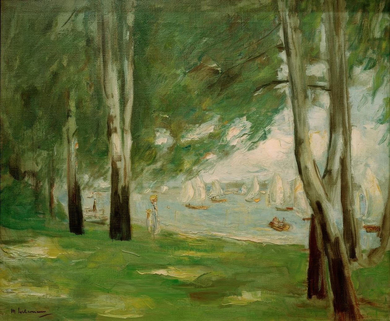 Brzozy na brzegu Wannsee na wschodzie autorstwa Max Liebermann