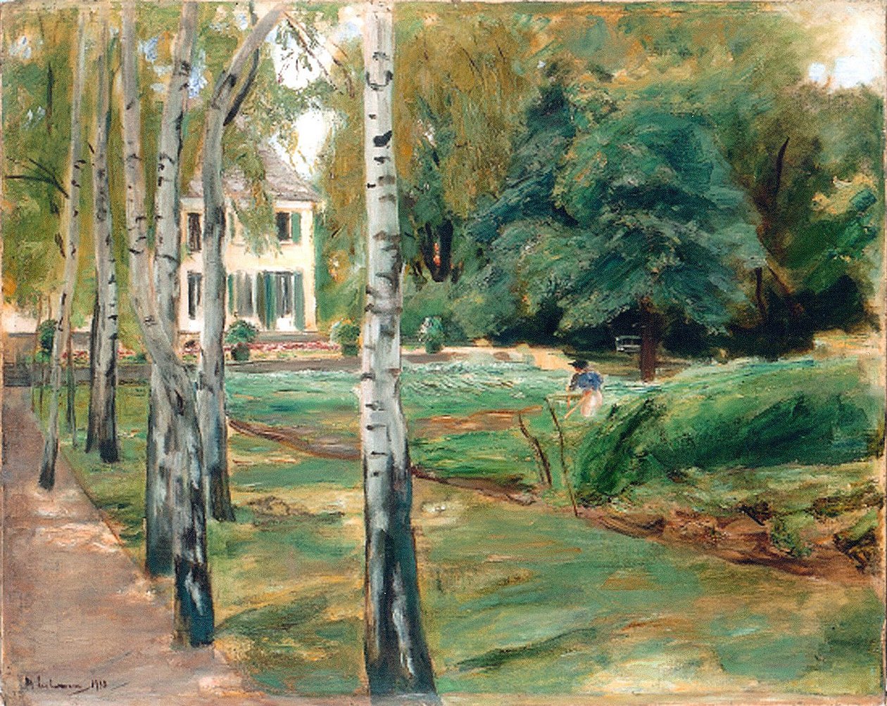Aleja brzozowa w ogrodzie Wannsee na zachodzie autorstwa Max Liebermann