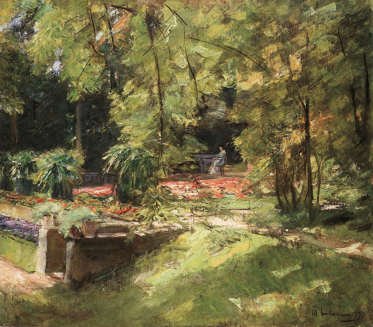 Tarasy kwiatowe w ogrodzie Wannsee na południowym zachodzie autorstwa Max Liebermann