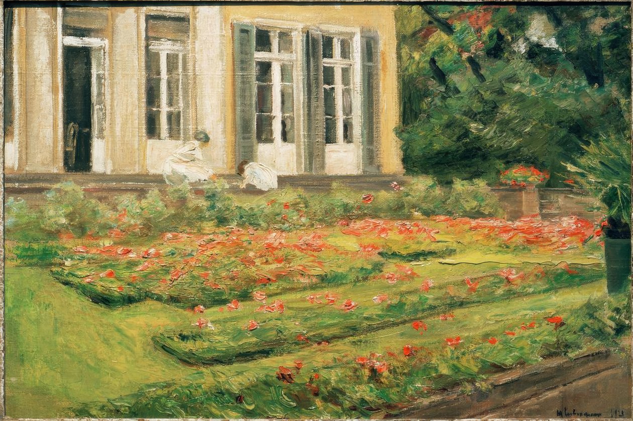Taras kwiatowy w ogrodzie Wannsee na północnym zachodzie autorstwa Max Liebermann