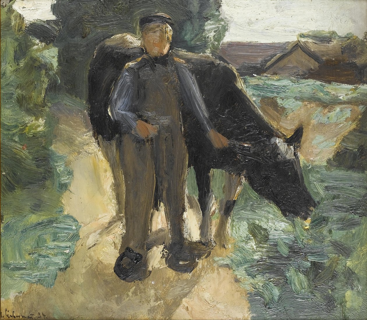 Rolnik z krową autorstwa Max Liebermann