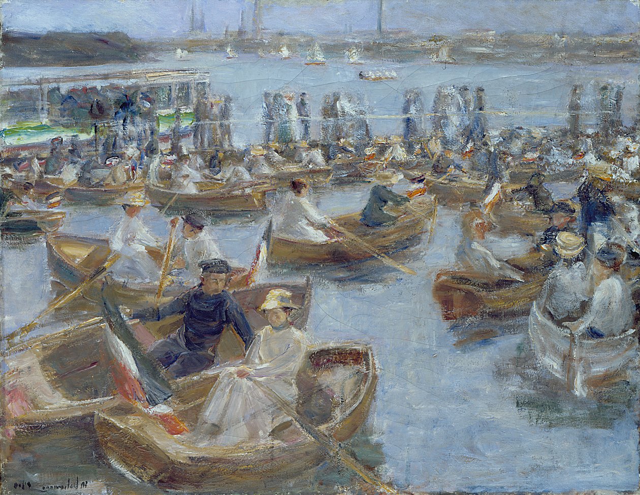 Wieczór w Uhlenhorster Fahrhaus, 1910 r. autorstwa Max Liebermann