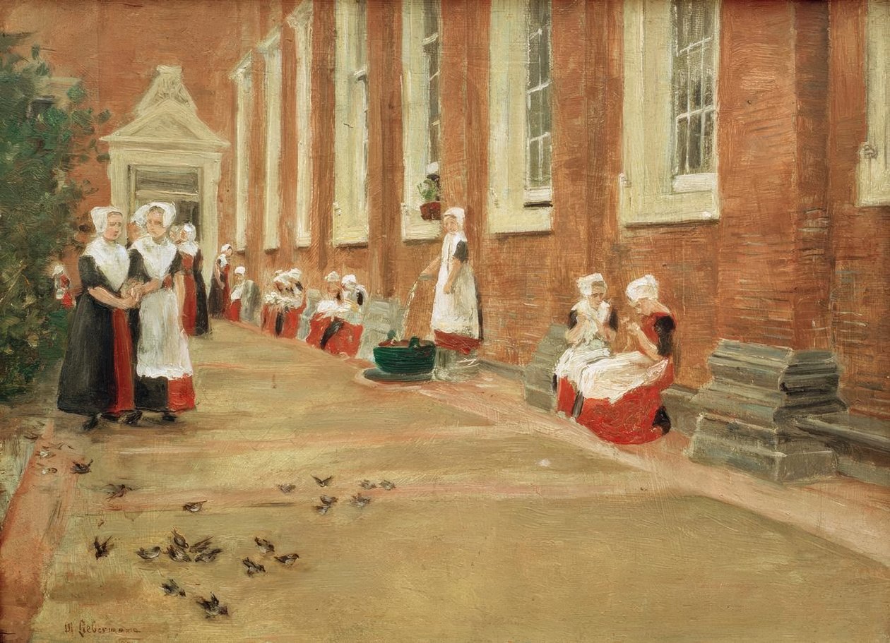 Okres wolny w sierocińcu w Amsterdamie autorstwa Max Liebermann