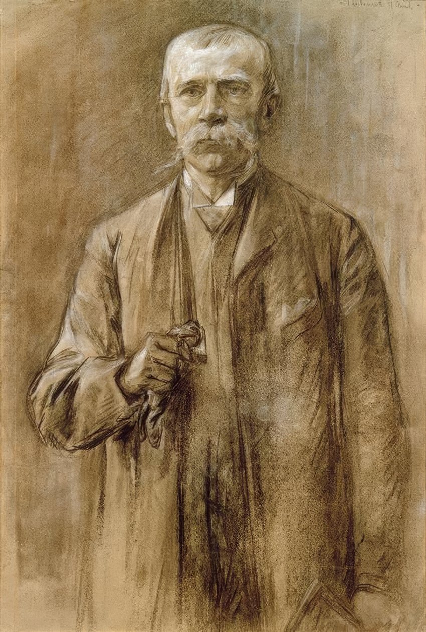 Fritz von Uhde / rysunek Max Liebermann autorstwa Max Liebermann