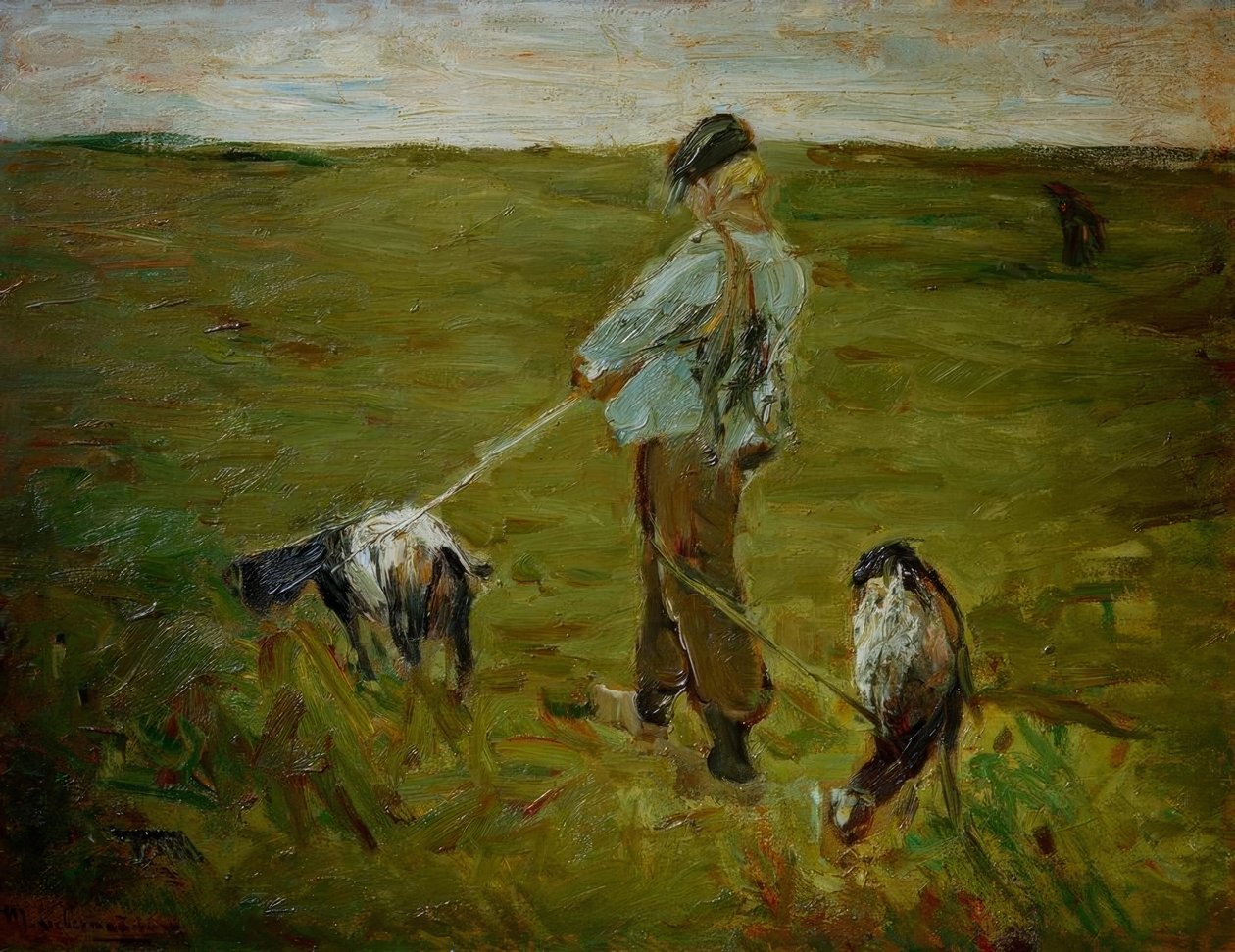 Chłopiec z kozami autorstwa Max Liebermann