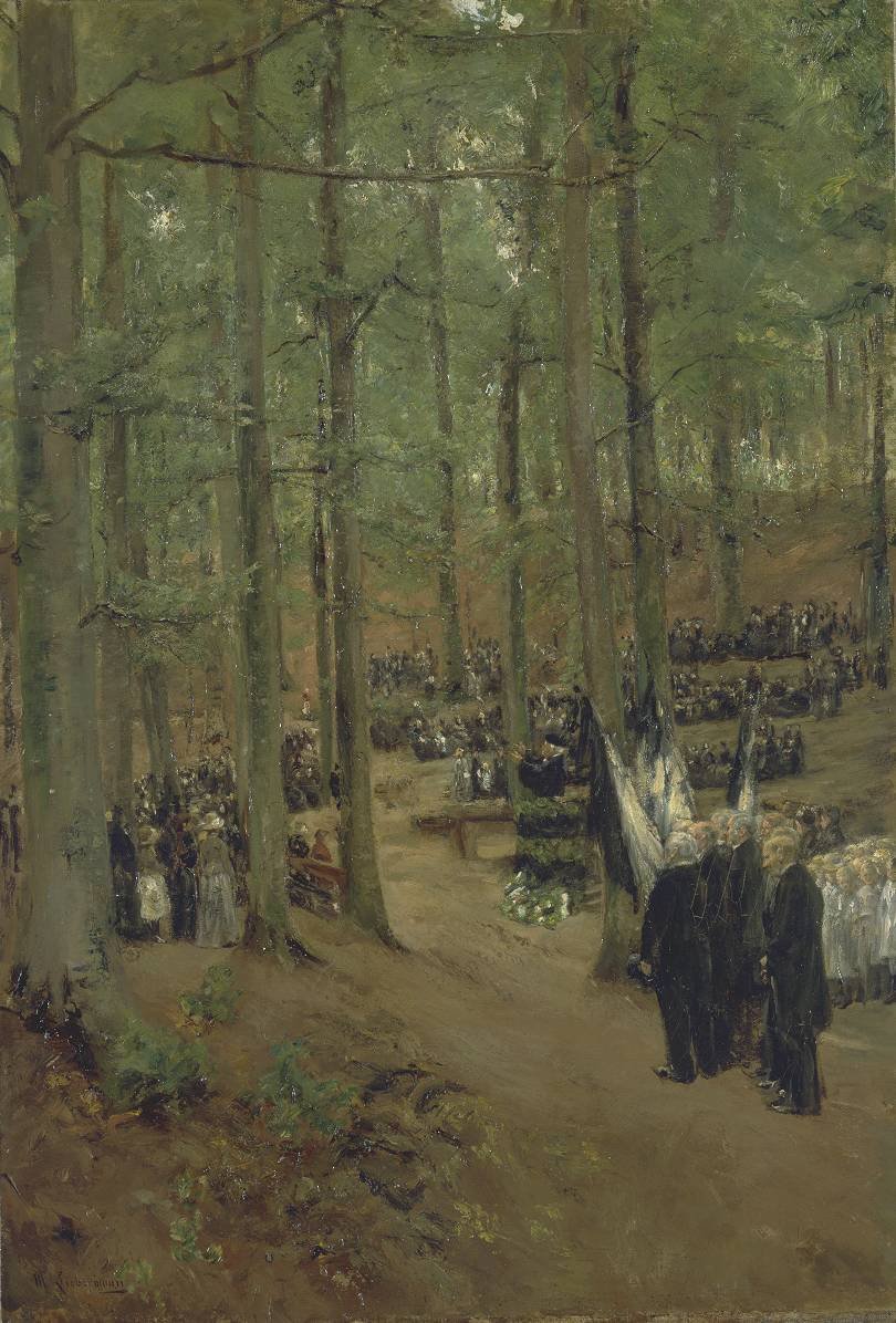 Nabożeństwo żałobne Kaiser Friedrich w Kösen autorstwa Max Liebermann