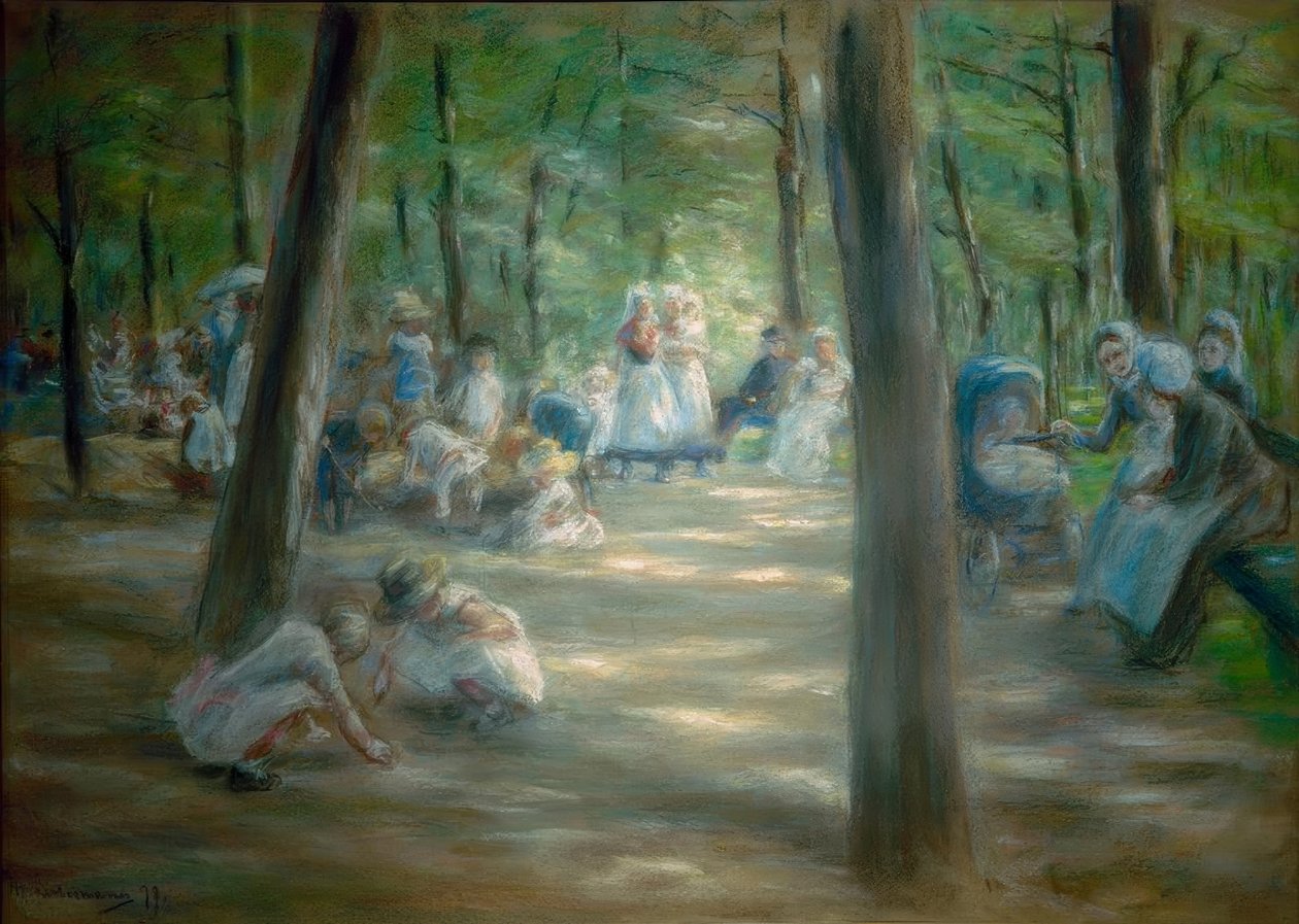Plac zabaw dla dzieci w berlińskim zoo autorstwa Max Liebermann