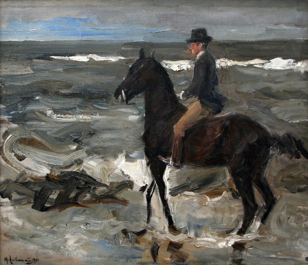 Jeździec na plaży autorstwa Max Liebermann