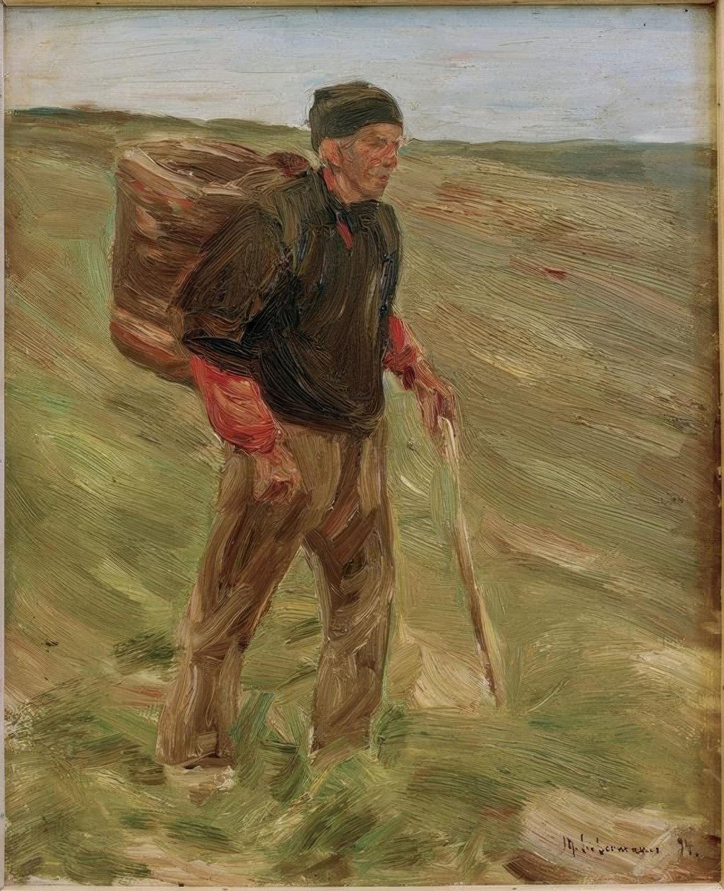 M.Liebermann, studium rolnika M.Kiepe autorstwa Max Liebermann