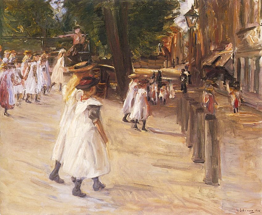 W drodze do szkoły w Edamie autorstwa Max Liebermann