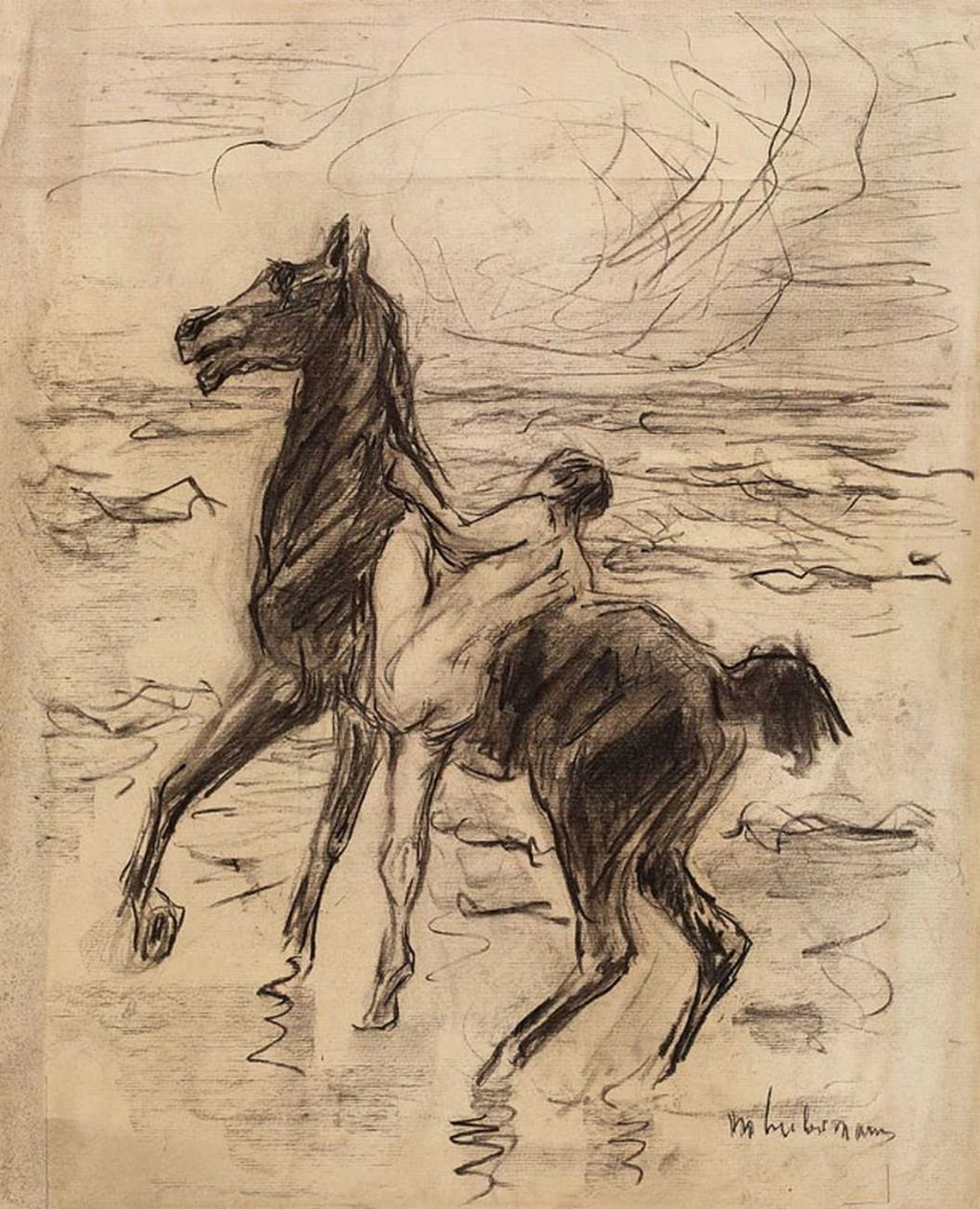 Poskramiacz koni autorstwa Max Liebermann