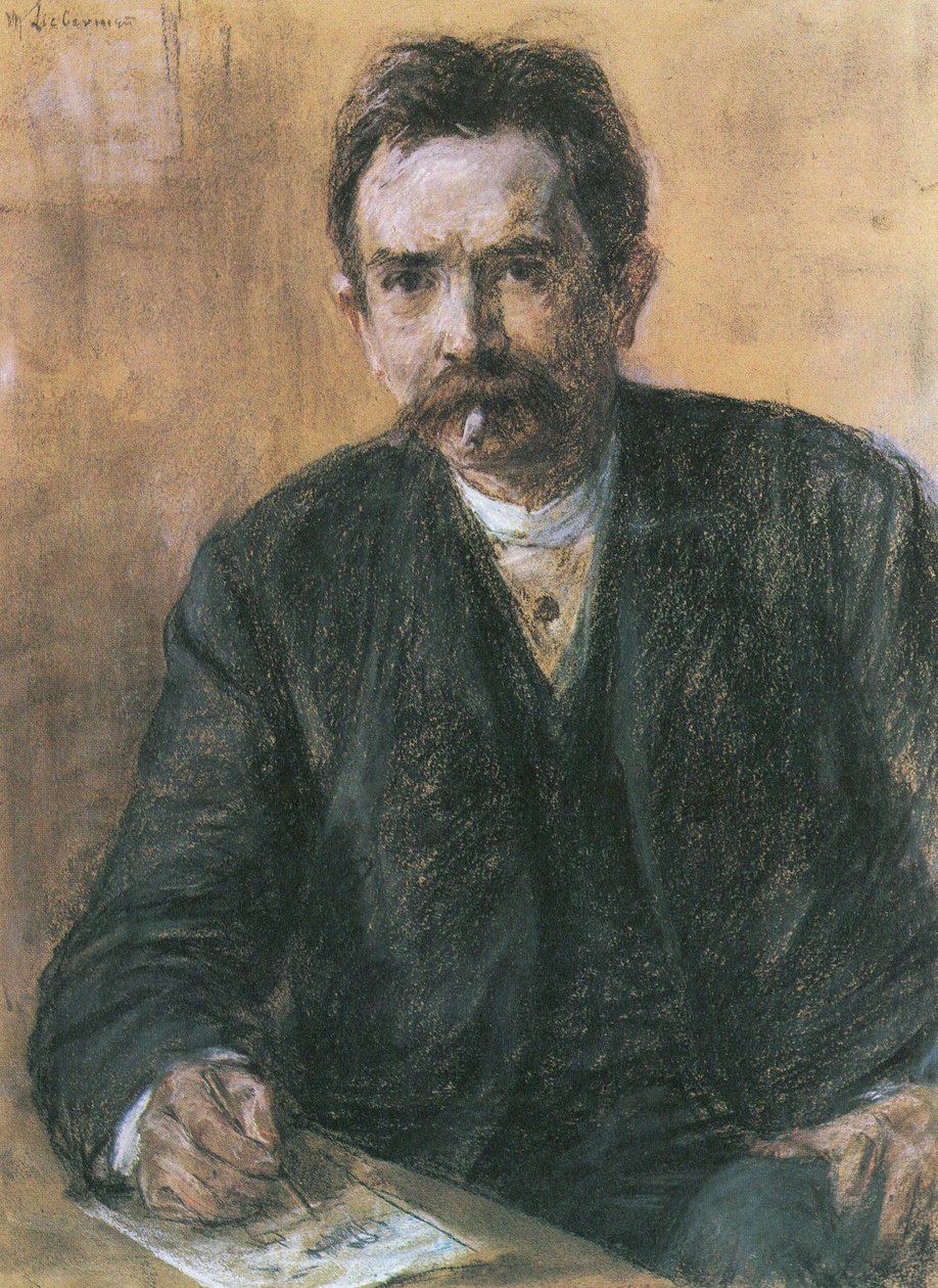 Portret pisarza Eduarda Grisebacha autorstwa Max Liebermann