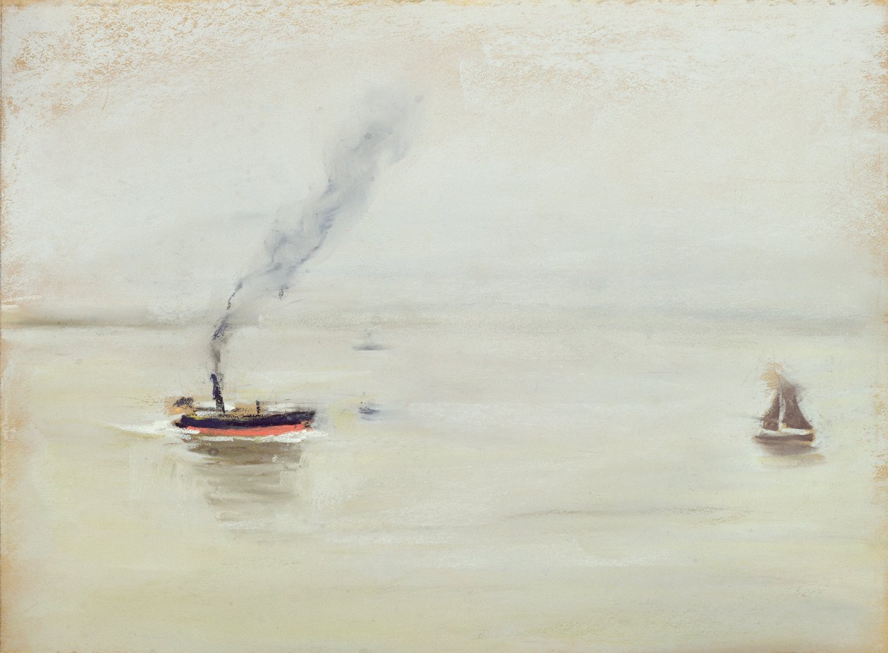 Deszczowa pogoda nad Łabą, 1902 (pastel na papierze) autorstwa Max Liebermann