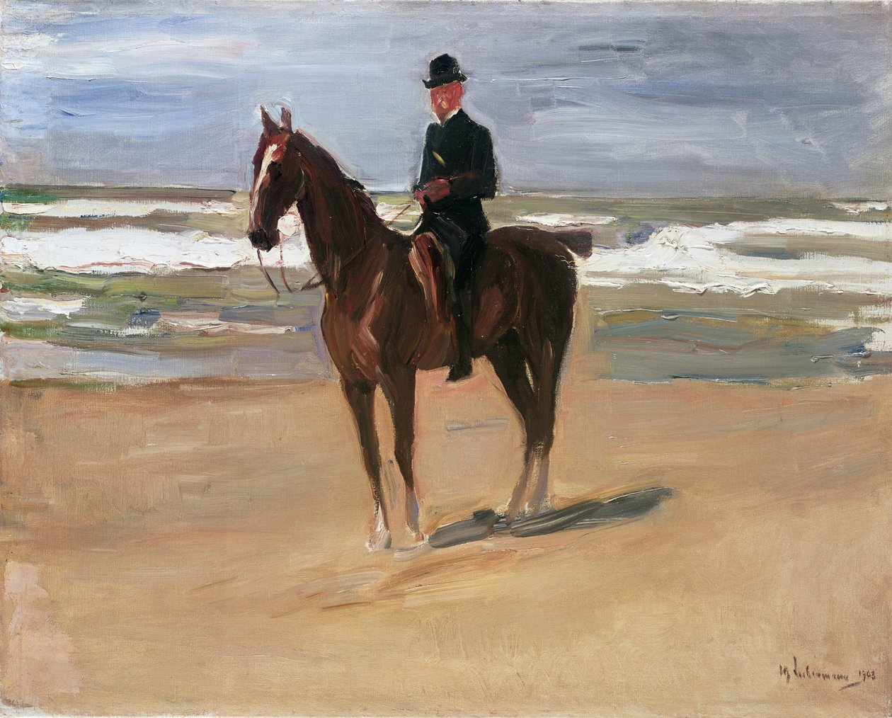 Jeździec na plaży, 1908 autorstwa Max Liebermann