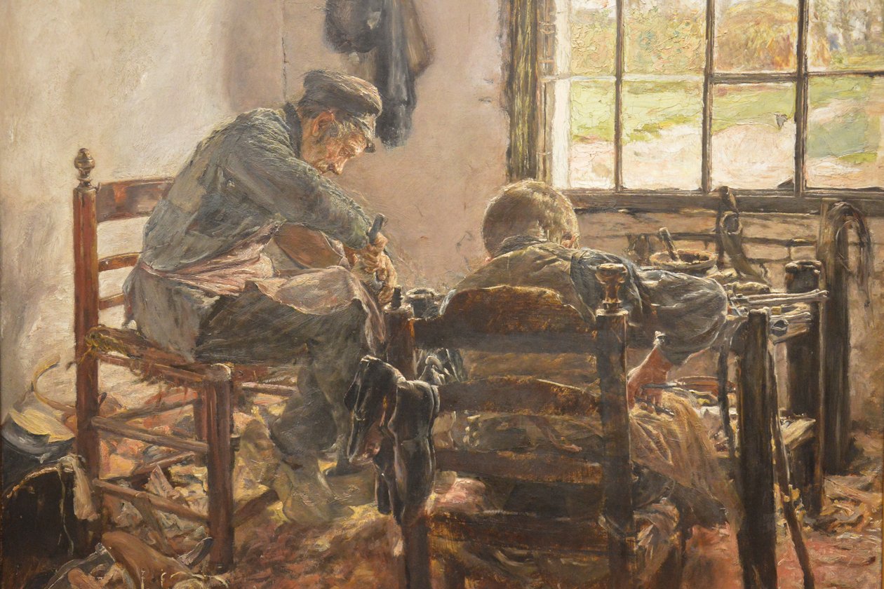 Warsztat szewski autorstwa Max Liebermann