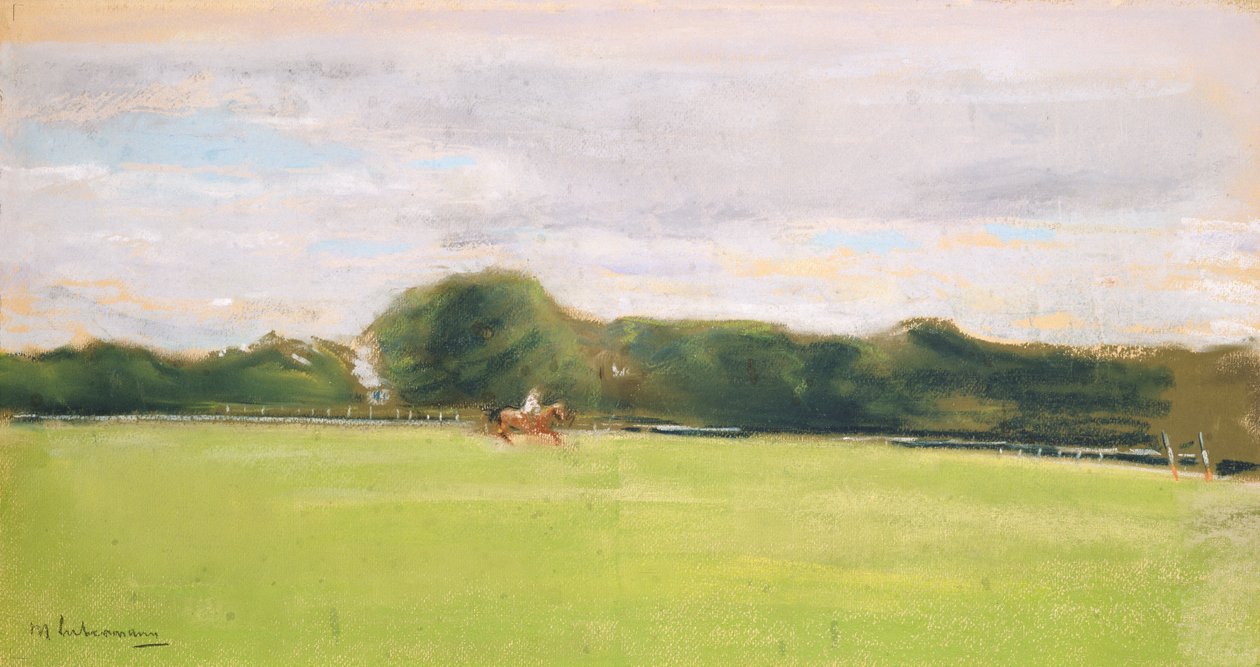 Pole polo w parku Jenischs, 1902 (pastel na papierze) autorstwa Max Liebermann