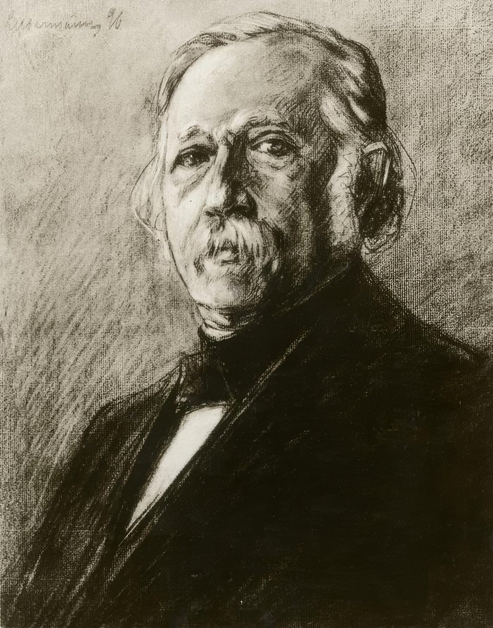 Teodor Fontane, rysunek. v. M. Liebermann autorstwa Max Liebermann