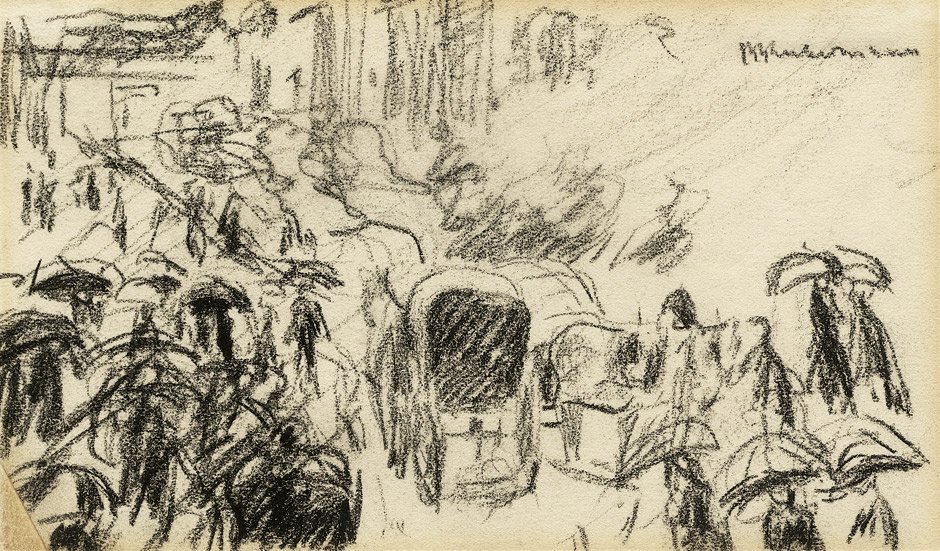 Pod lipami w deszczu autorstwa Max Liebermann