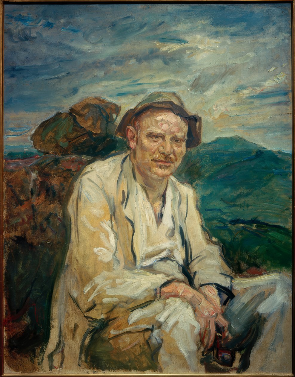 Odpoczywający wędrowiec. Portret Heinricha Kohl autorstwa Max Slevogt