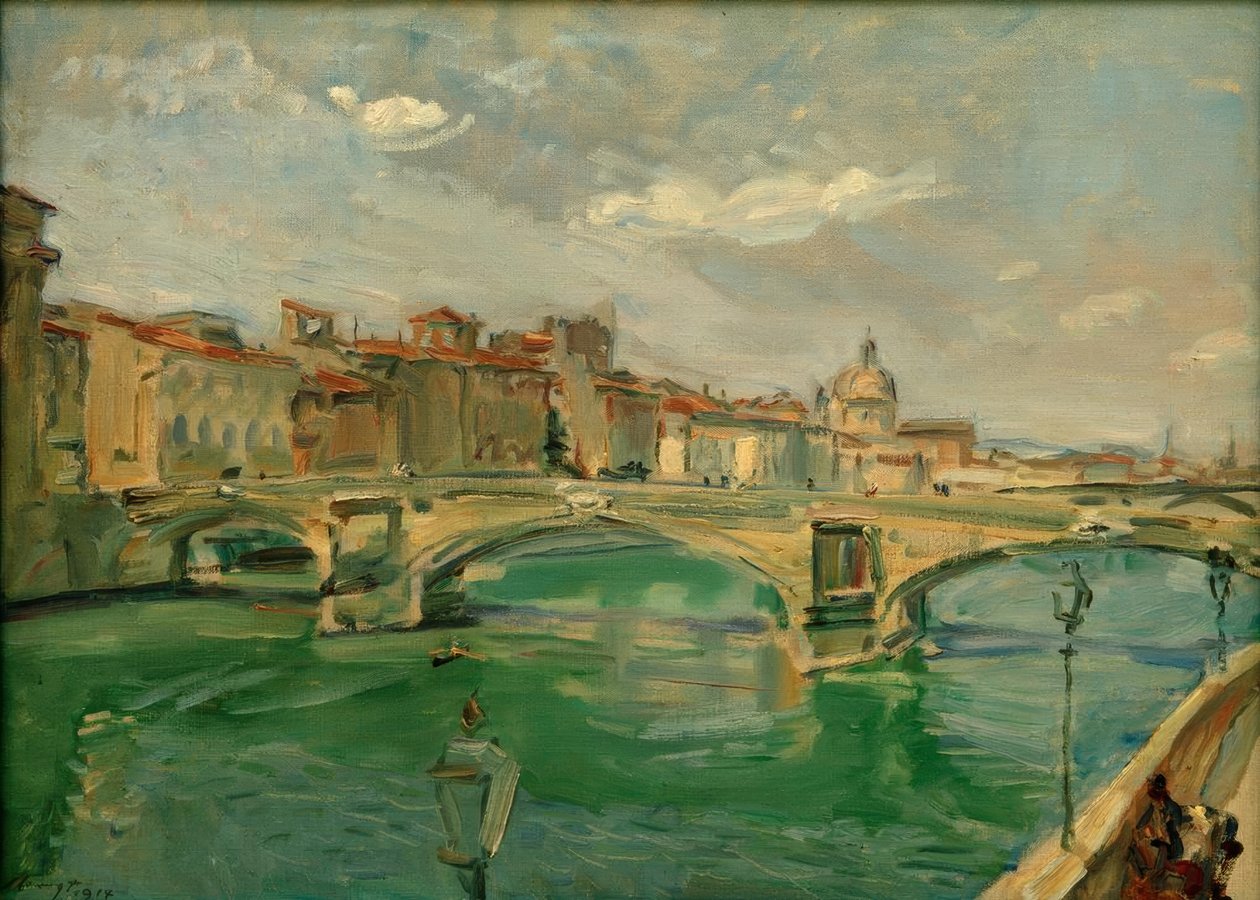M.Slevogt, Brücke in Florenz (Most Trójcy autorstwa Max Slevogt