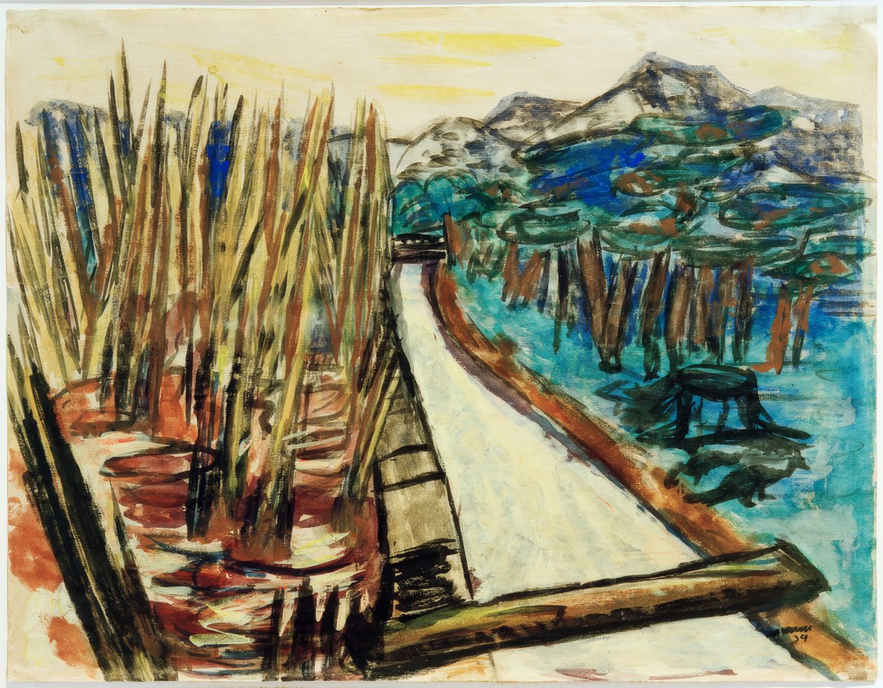 Wieczorny krajobraz (Ohlstadt) autorstwa Max Beckmann