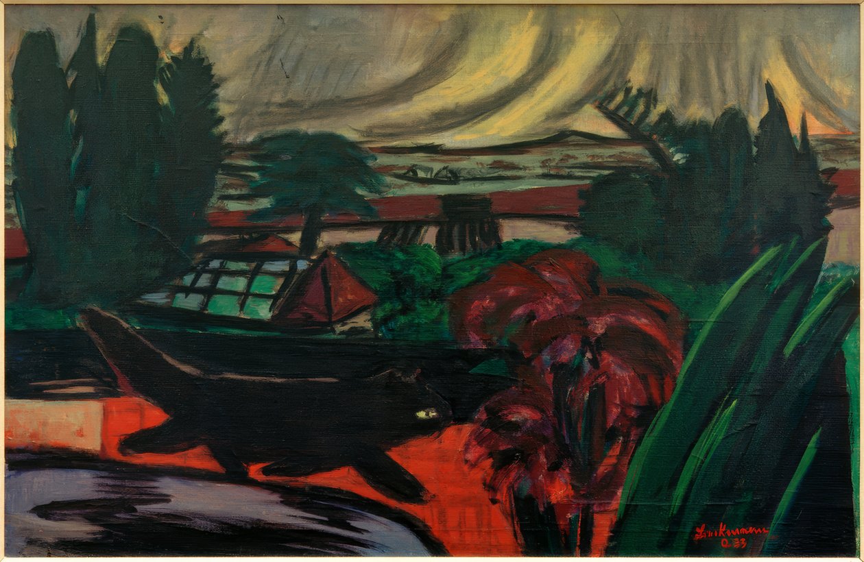Wieczorny ogród w czasie burzy autorstwa Max Beckmann