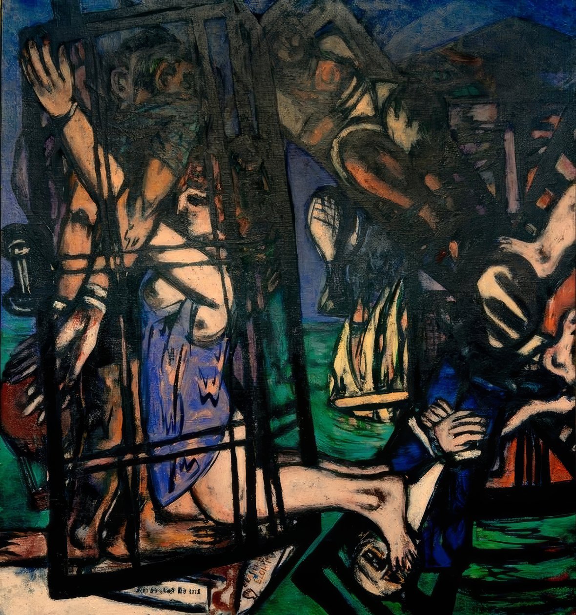 Balon z wiatrakiem. Młyn autorstwa Max Beckmann