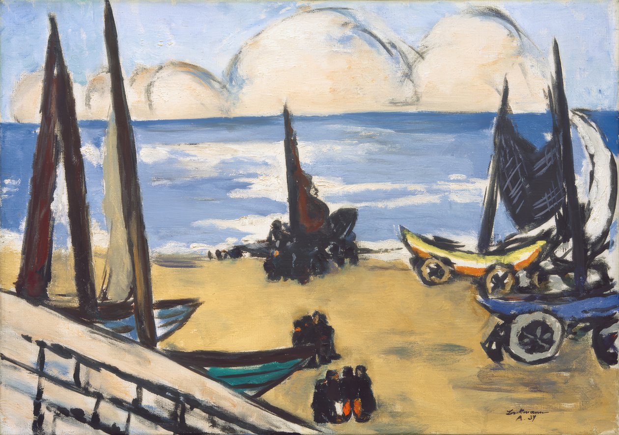 Łodzie na plaży? autorstwa Max Beckmann