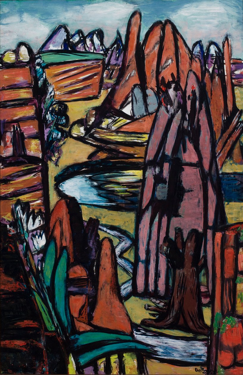 Głaz – Skalisty Krajobraz autorstwa Max Beckmann