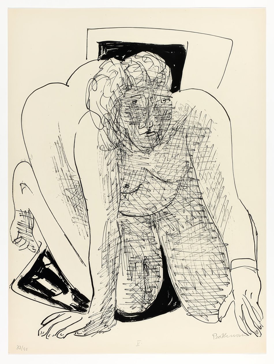 Crawling Woman, płyta piąta z Day and Dream autorstwa Max Beckmann