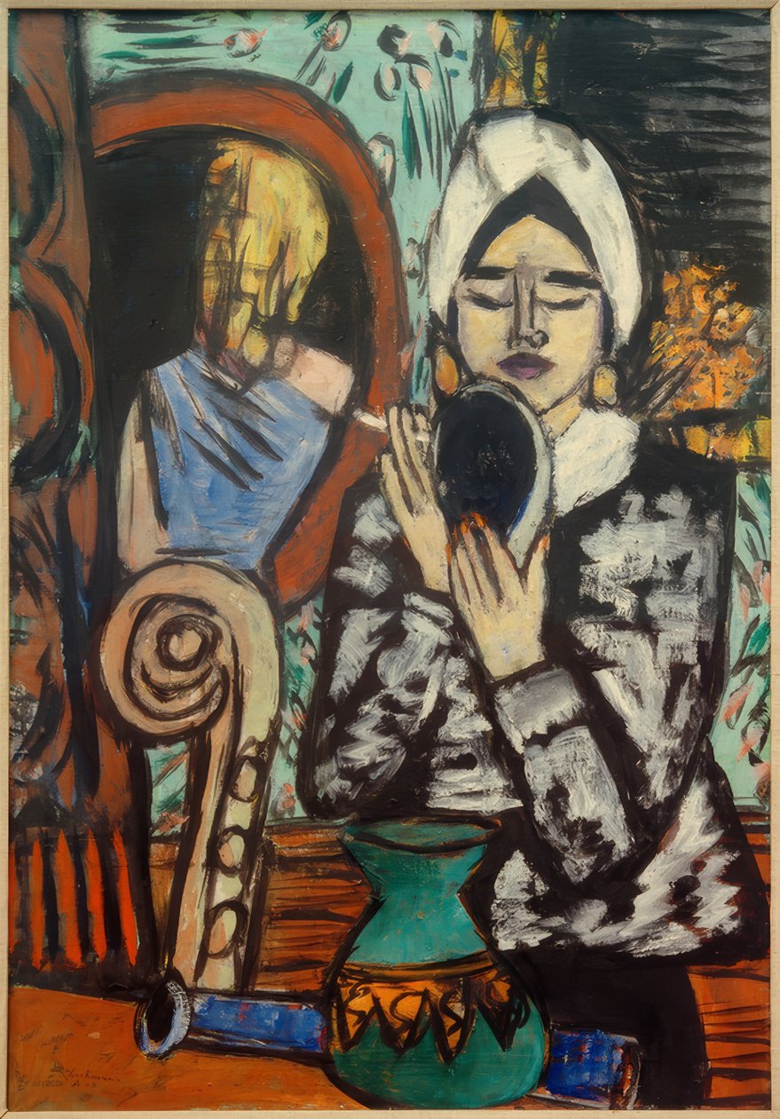 Pani z lustrem autorstwa Max Beckmann