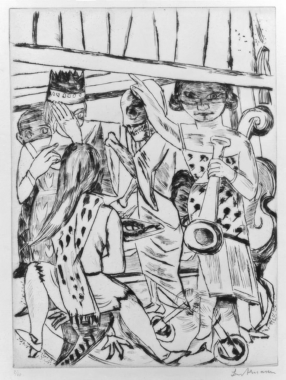 Kurtyna idzie w górę autorstwa Max Beckmann