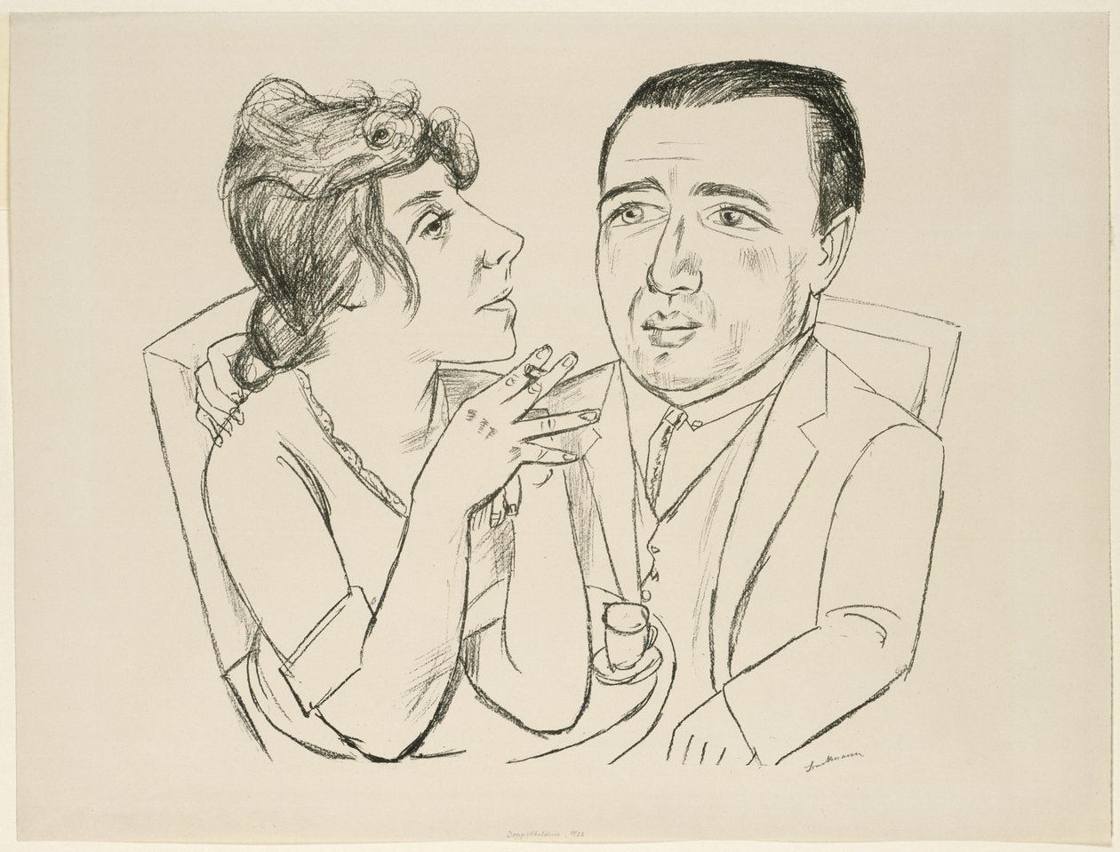 Podwójny portret I.B. Neumanna i Marthy Stern autorstwa Max Beckmann