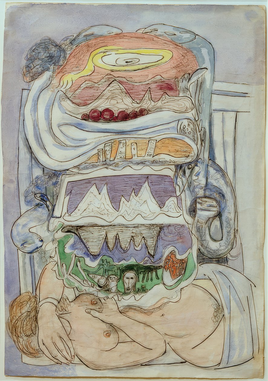 Sen o mapie świata (wszechświat) autorstwa Max Beckmann