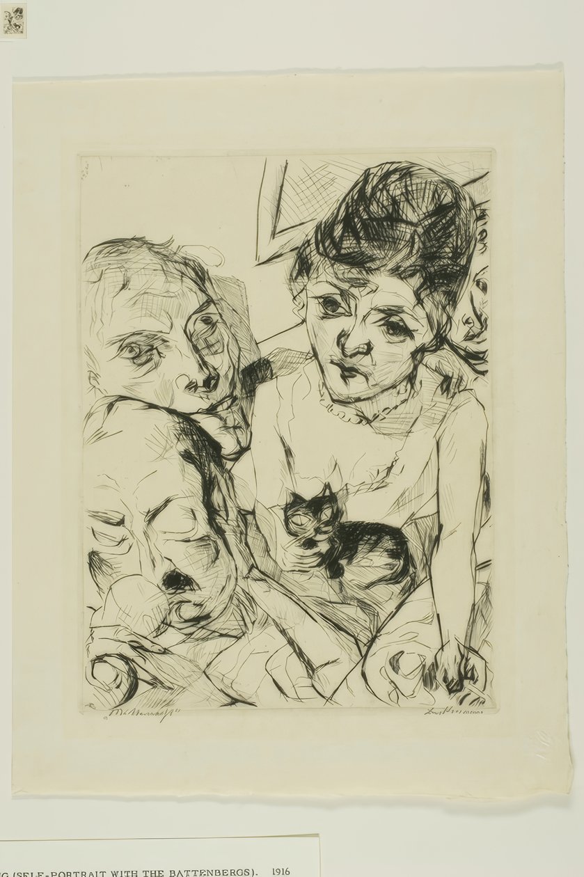 Wieczór, talerz dziesiąty z twarzy autorstwa Max Beckmann