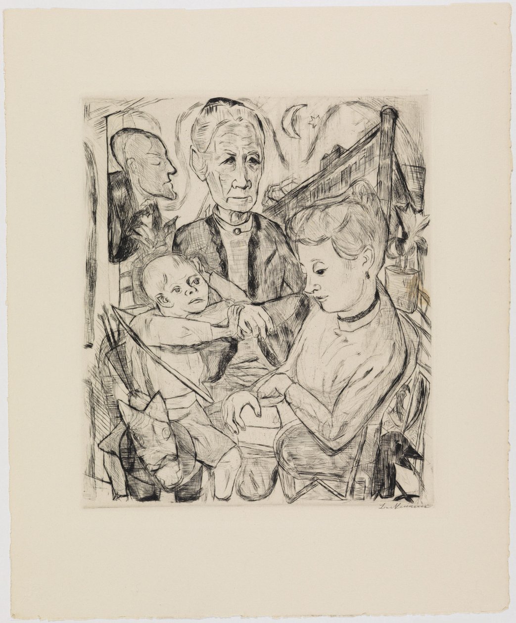 Scena rodzinna (rodzina Beckmannów) autorstwa Max Beckmann
