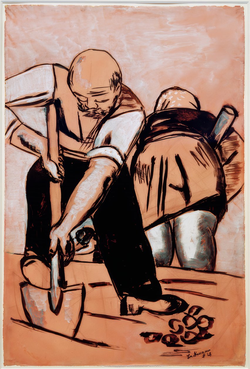 Pracownicy polowi autorstwa Max Beckmann