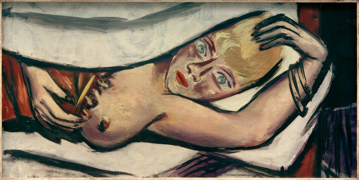Kobieta w łóżku autorstwa Max Beckmann